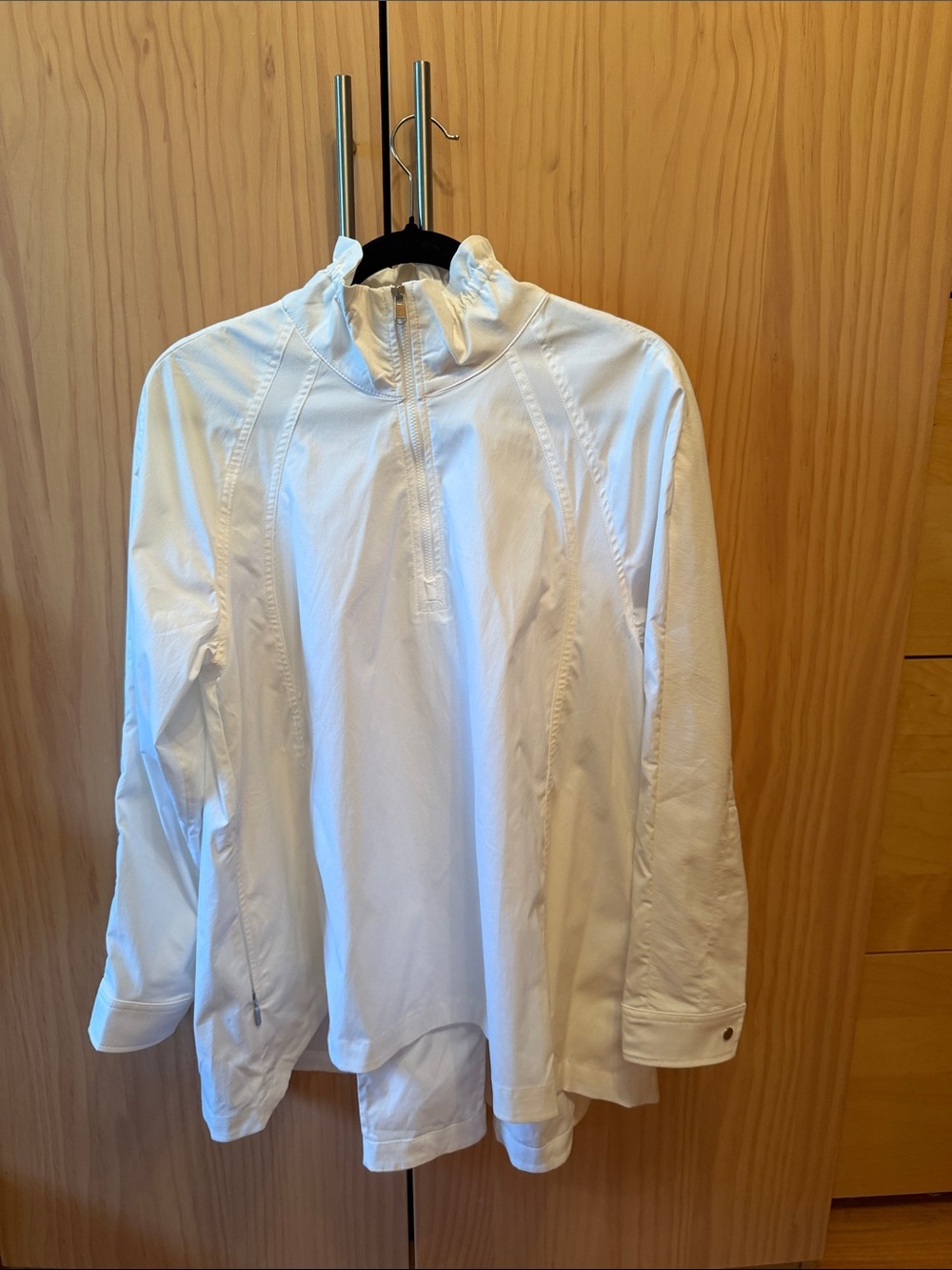Athleta Advantage Poplin White Lightweight  Shirt Jacket